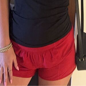 Lululemon Athletica Red Athletic Shorts